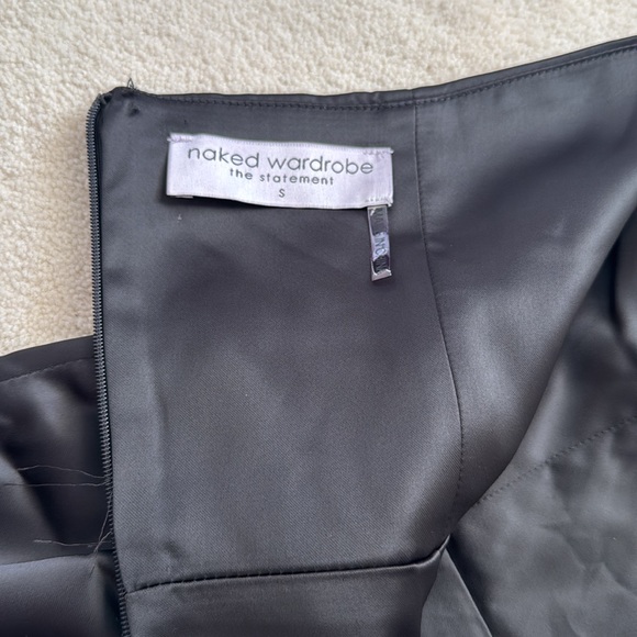 Naked Wardrobe black strapless mini dress.  26” long.  Never worn. - Picture 3 of 3